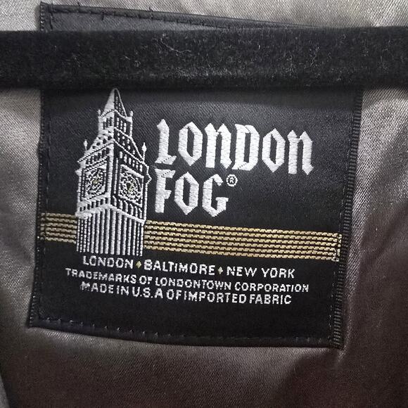 London Fog Men’s Trench Coat Size 44 Regular Gray Long Overcoat Classic Vintage - Picture 5 of 8